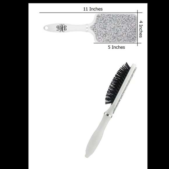 Rhinestone Handmade Diamond Massage Brush Monogram - Picture 6 of 8